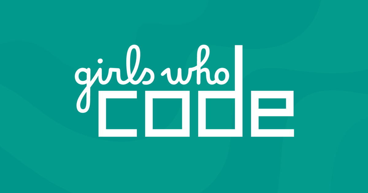 Girls Who Code logo with green background