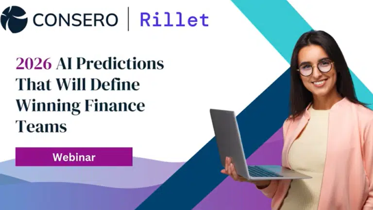 Title card for Consero x Rillet AI predictions webinar