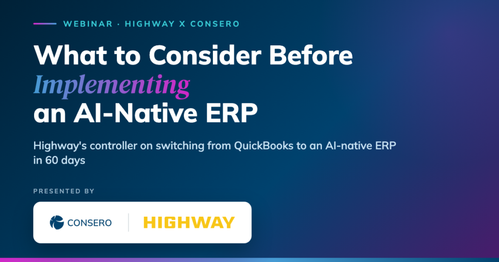 Highway x Consero webinar featured image with both company logos